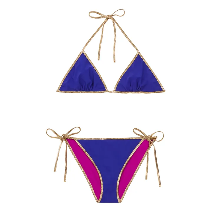 Badeanzug zweiteilig Reversibel Bikini Hampton | Violett- Produktbild Nr. 0
