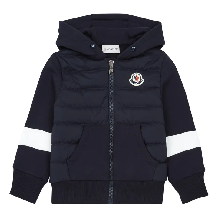 Cotton Sleeve Down Jacket | Navy blue- Product image n°0