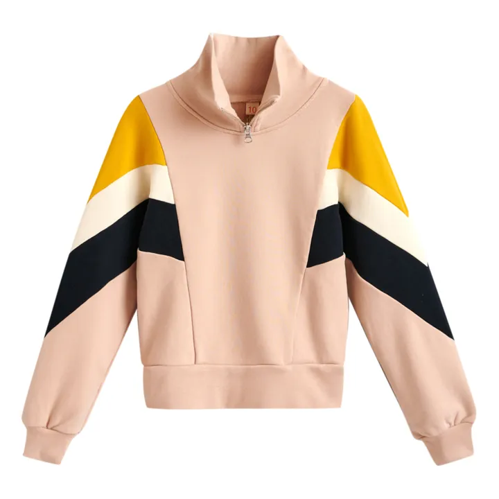 Sweatshirt Reißverschluss Fanchon | Rosa- Produktbild Nr. 0