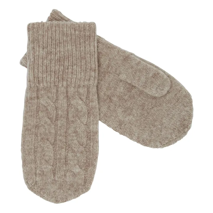 Wool Mittens | Beige- Product image n°0