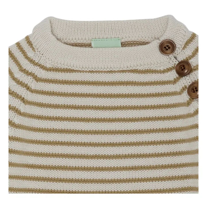 Pull in lana, modello: Marinière Baby | Beige- Immagine del prodotto n°1
