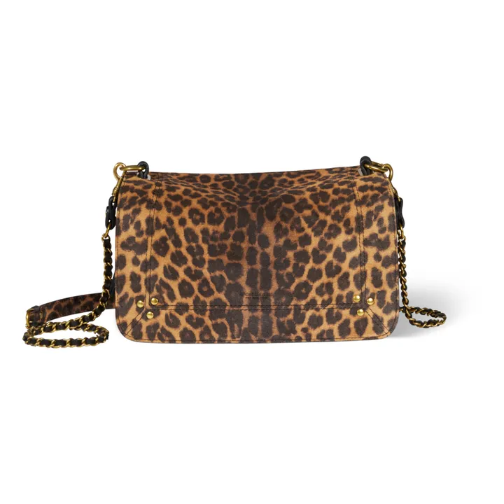Bobi Calfskin Leopard Bag | Brown- Product image n°0
