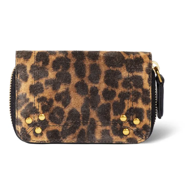 Henri Calfskin Leopard Wallet | Brown- Product image n°0