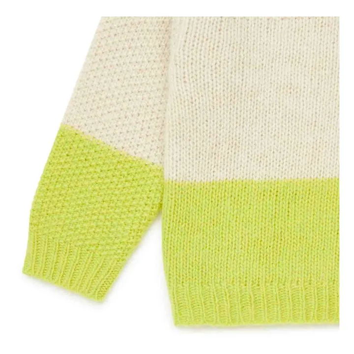 Jersey de lana merina y alpaca bicolor | Crudo- Imagen del producto n°1