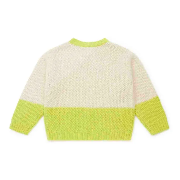 Jersey de lana merina y alpaca bicolor | Crudo- Imagen del producto n°2