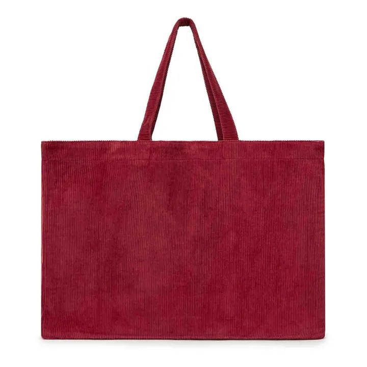 Corduroy Tote Bag | Burgundy- Product image n°3