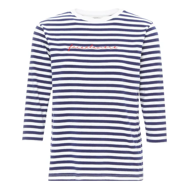 Face à la mère Breastfeeding T-shirt | Navy blue