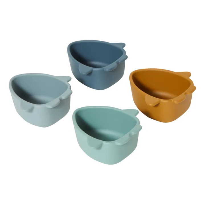 Bols Malene en silicone - Set de 4 | Bleu- Image produit n°0