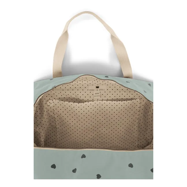 Sac à langer Raphaël imprimé cœurs | Bleu ciel