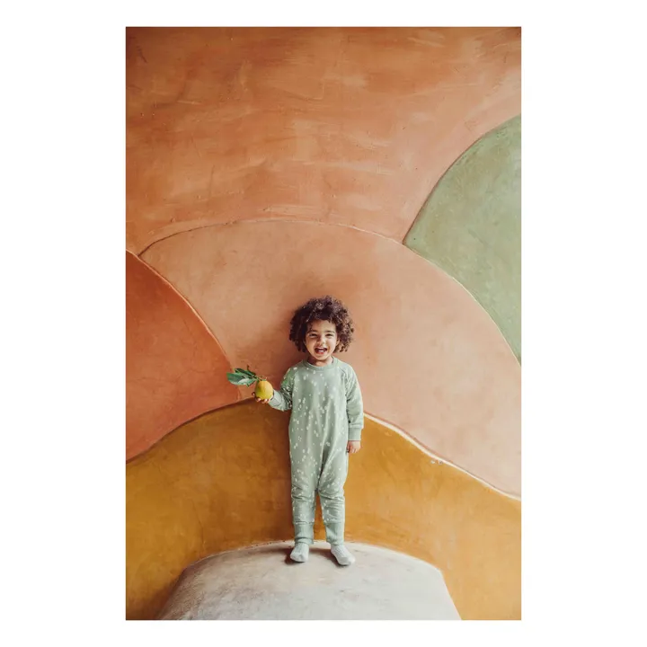 Organic Cotton Jumpsuit | Pale green- Product image n°1