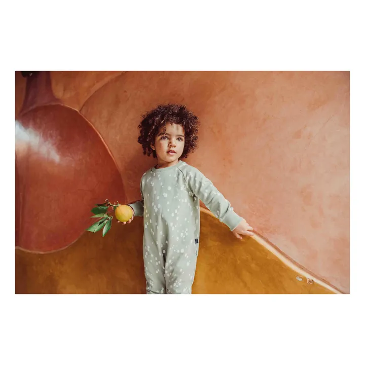 Organic Cotton Jumpsuit | Pale green- Product image n°2