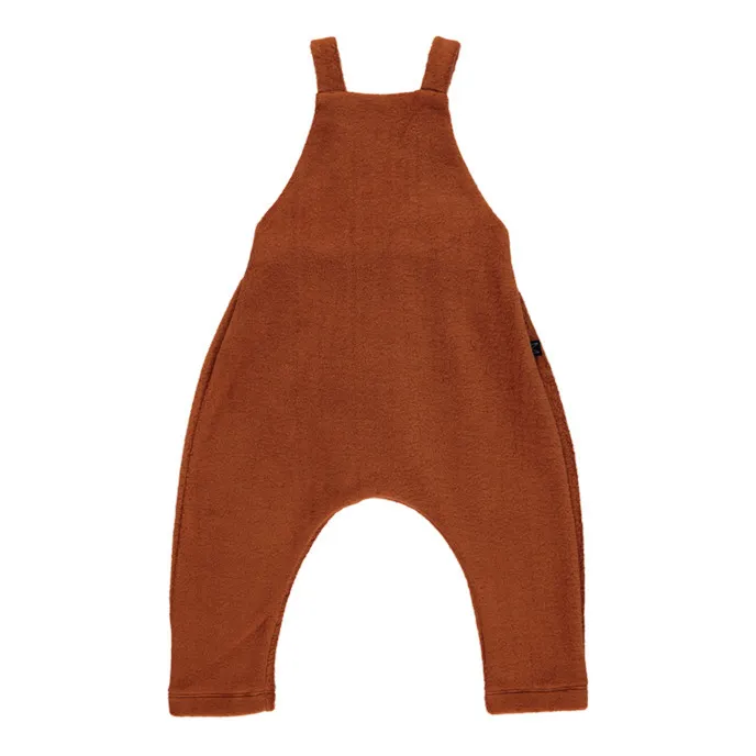 Organic Cotton Towelling Dungarees | Ochre- Product image n°0