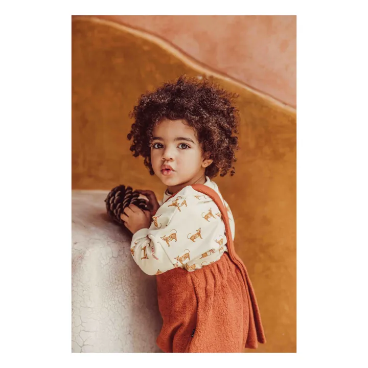 Organic Cotton Towelling Dungarees | Ochre- Product image n°5