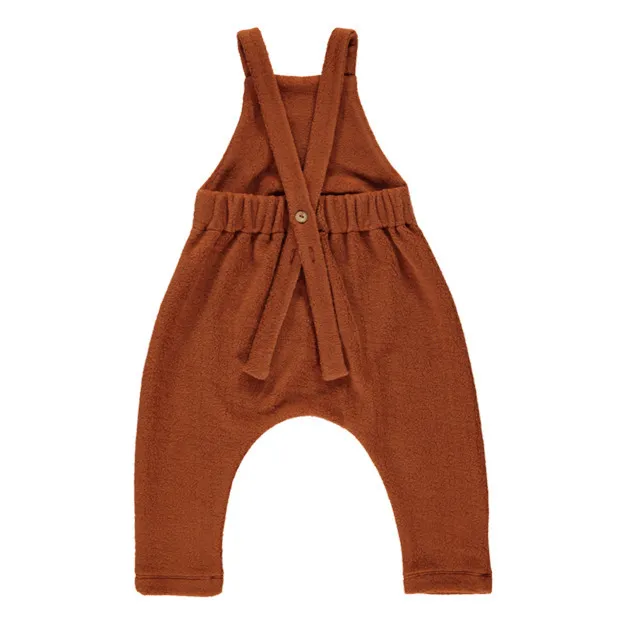 Organic Cotton Towelling Dungarees | Ochre- Product image n°6