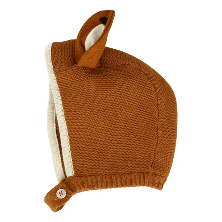 Mütze und Babyschuhe aus gestrickter Bio-Baumwolle 0 - 6 Monate- Produktbild Nr. 3