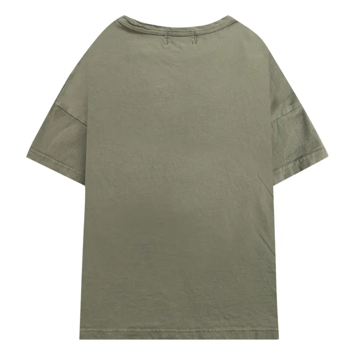 T-Shirt in cotone bio, motivo: mascotte | Verde militare- Immagine del prodotto n°8