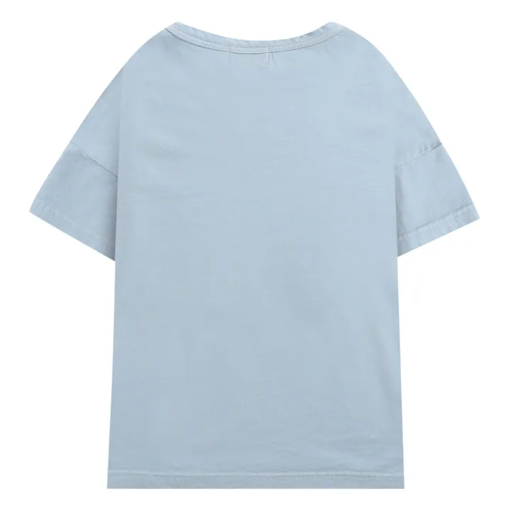 Camiseta de algodón orgánico Cosas | Azul Cielo- Imagen del producto n°13