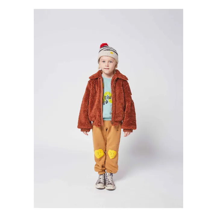 Recycled Eco Fur and Organic Cotton Jacket | Caramel- Product image n°1