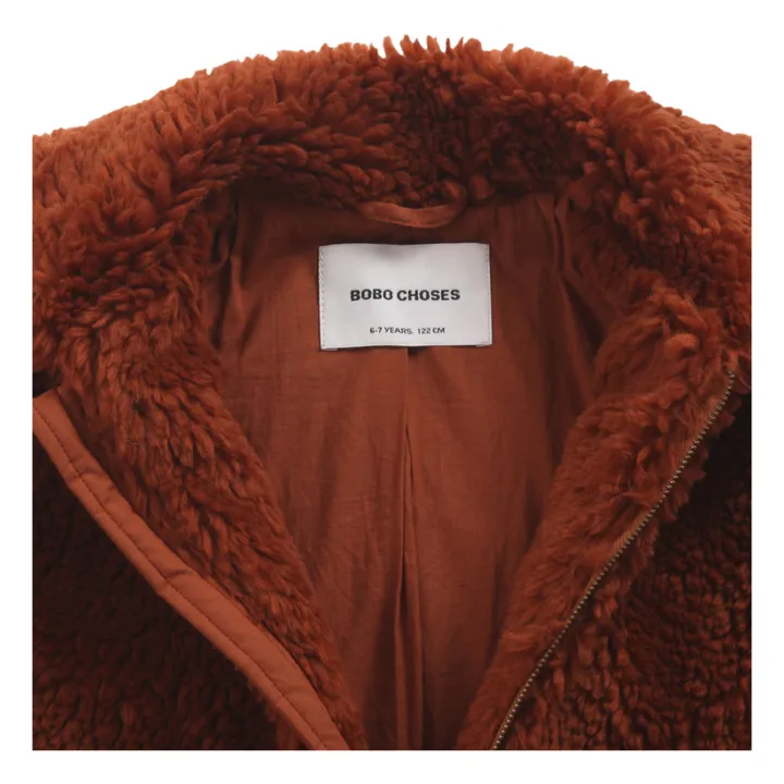 Recycled Eco Fur and Organic Cotton Jacket | Caramel- Product image n°7