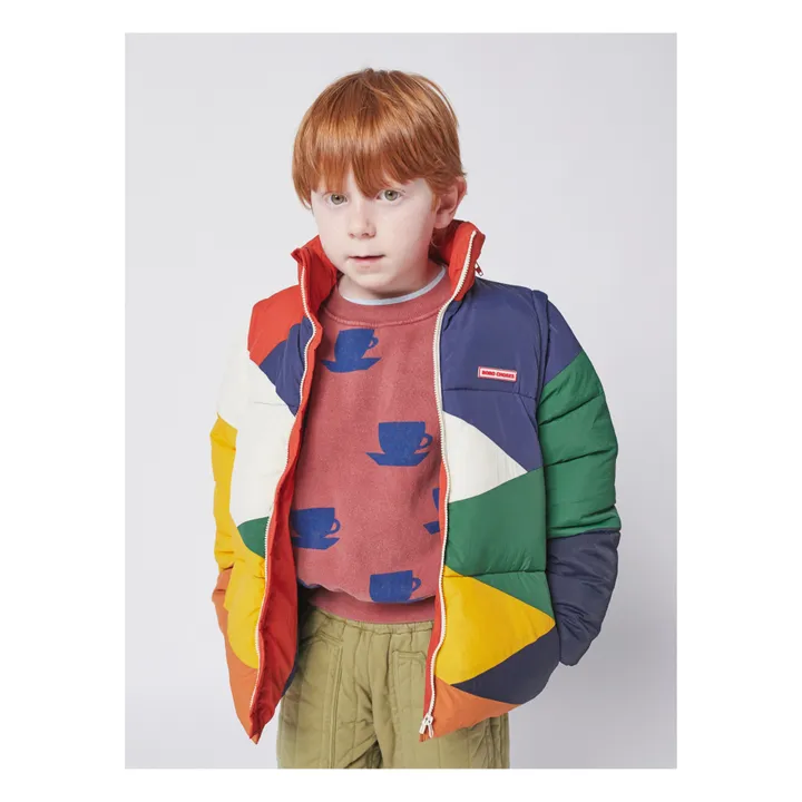 Recycled Waterproof Colour Block Down Jacket | Multicoloured- Product image n°7