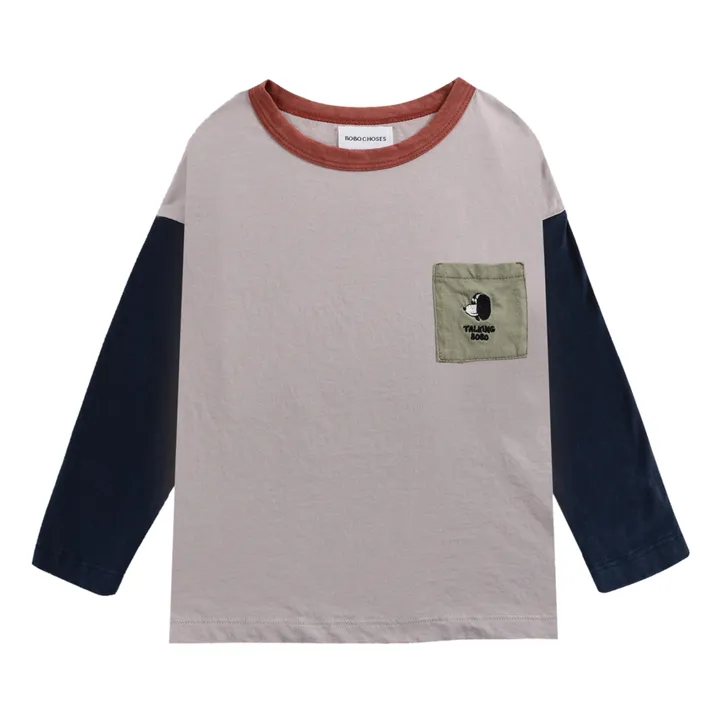 Three-Colour Organic Cotton T-Shirt | Grey- Product image n°0