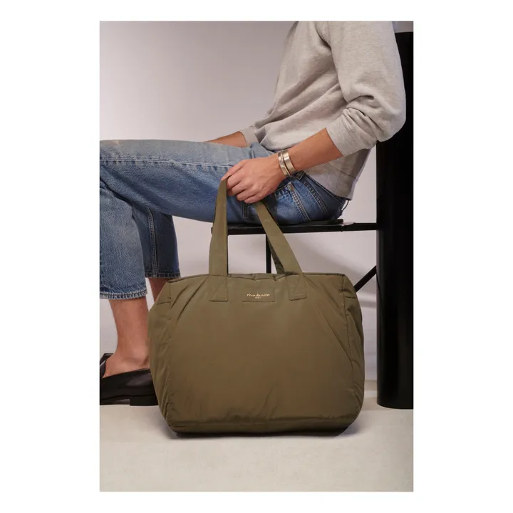 Tasche 24h Kosma aus recyceltem Nylon | Khaki- Produktbild Nr. 1