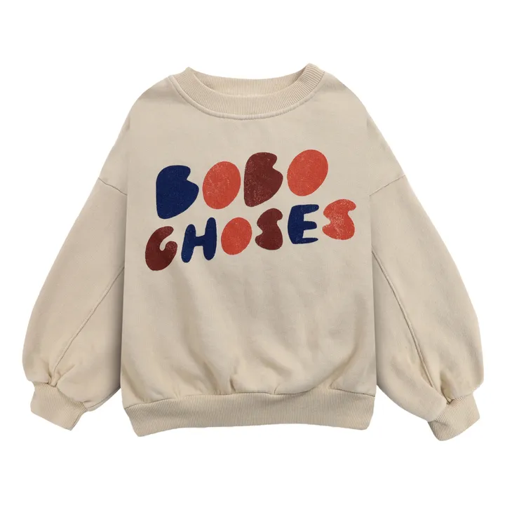 Bobo Choses Organic Cotton Sweatshirt | Beige- Product image n°0