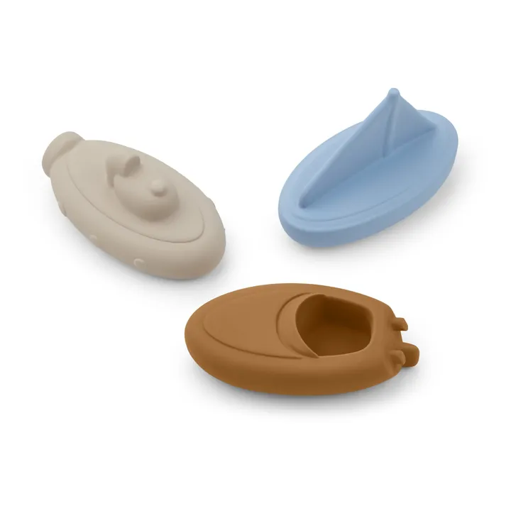 Giocattoli per il bagnetto, modello: Troels, in gomma naturale - Set da 3 | Blu- Immagine del prodotto n°0