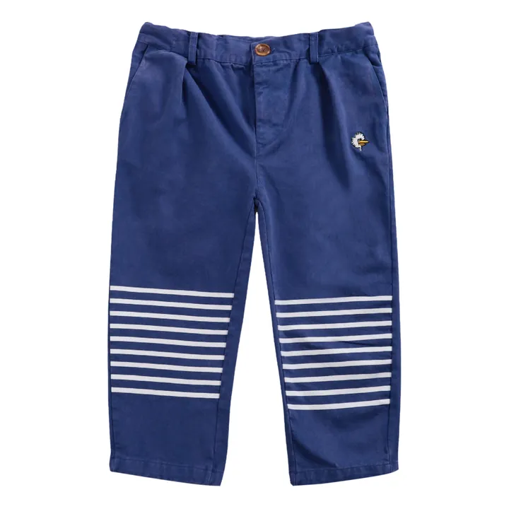 Pantalon Coton Bio | Bleu indigo- Image produit n°0