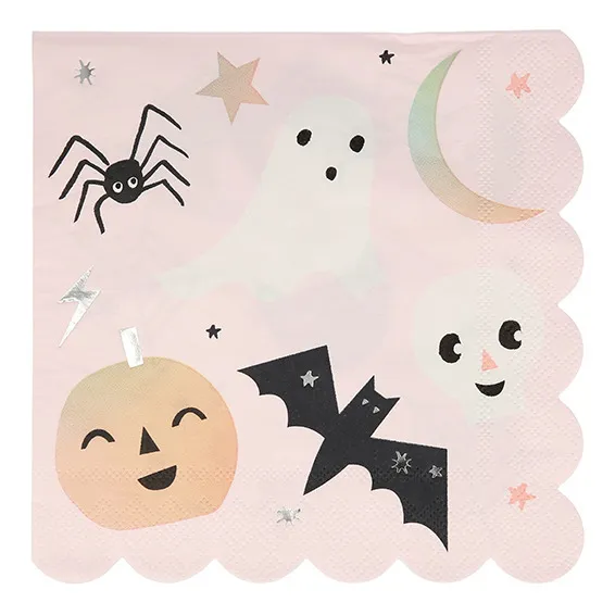 Grandes serviettes pastel Halloween - Set de 16- Image produit n°0