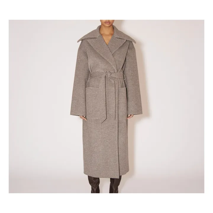 Soa Wool and Silk Coat | Grey- Product image n°2