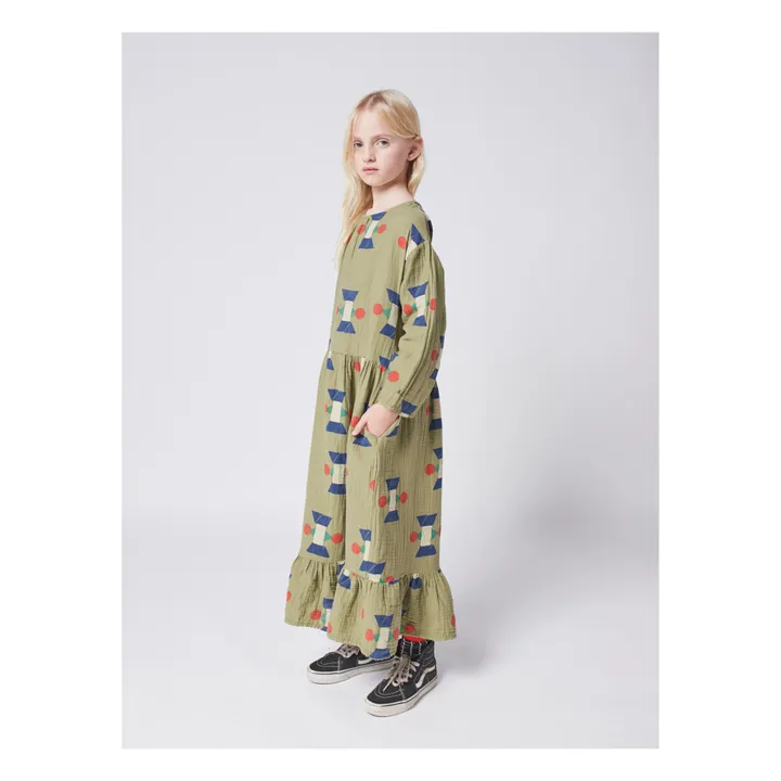 Long Organic Cotton Dress | Khaki- Product image n°2