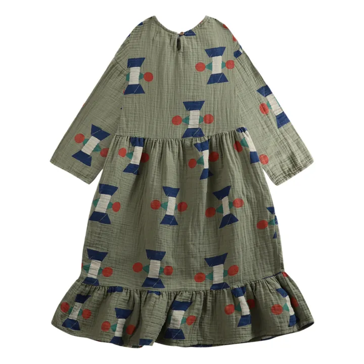 Long Organic Cotton Dress | Khaki- Product image n°11