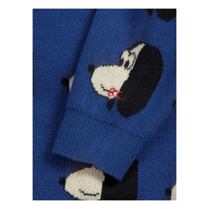 Jersey de algodón orgánico Perros | Azul índigo- Imagen del producto n°9
