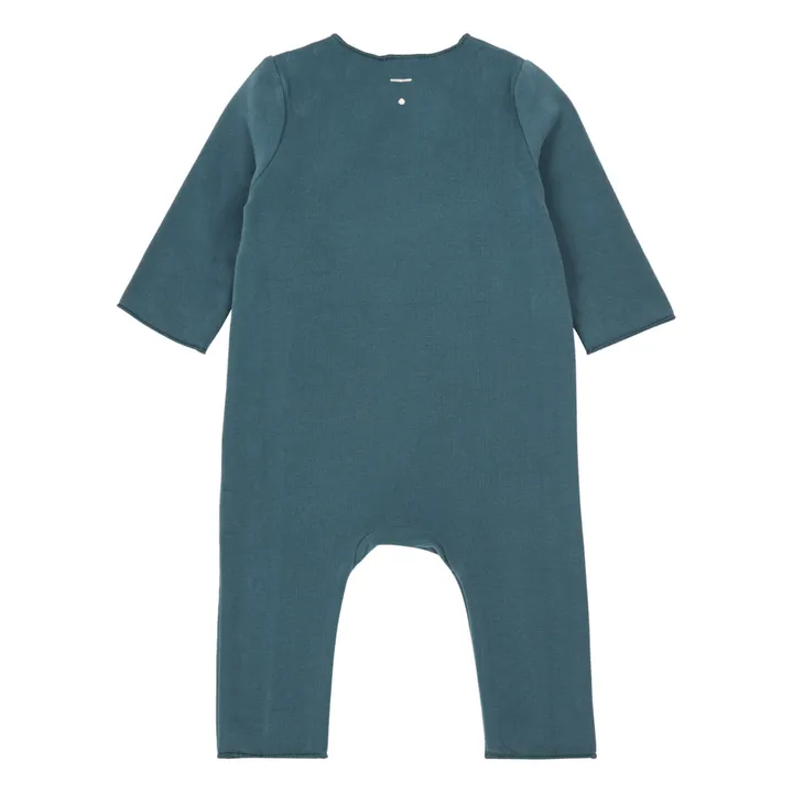 Pyjama Manches Longues Coton Bio | Bleu canard- Image produit n°1