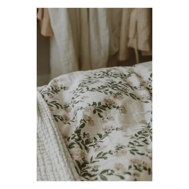Juego de ropa de cama de muselina de algodón Honeysuckle | Crudo