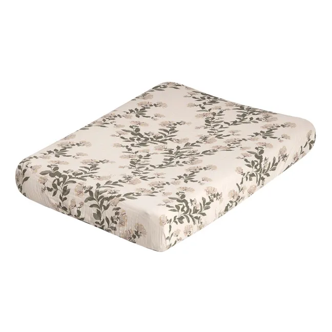 Wickelauflagen-Bezug Honeysuckle aus Baumwollmusselin | Seidenfarben