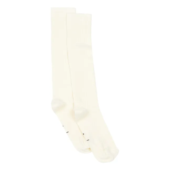 Chaussettes Hautes Coton Bio | Crème