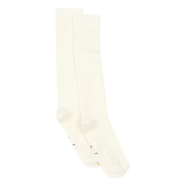 Long Organic Cotton Socks | Cream