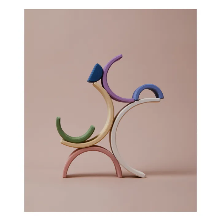 Arcobaleno in legno, colori pastello- Immagine del prodotto n°3