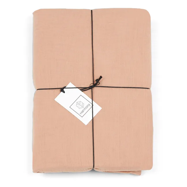Dili Cotton Voile Fitted Sheet | Beige pink