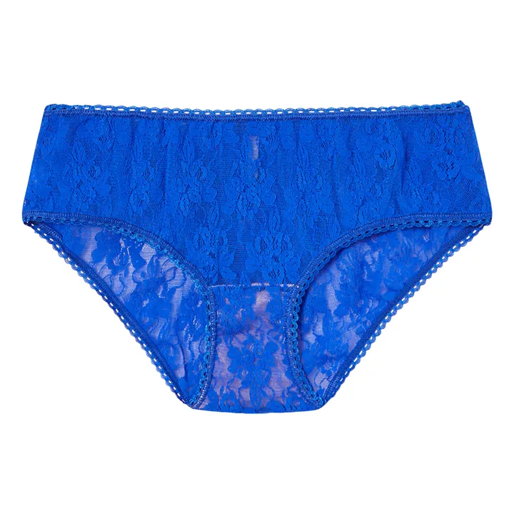 Amaca Stretch Lace Knickers | Blue- Product image n°0