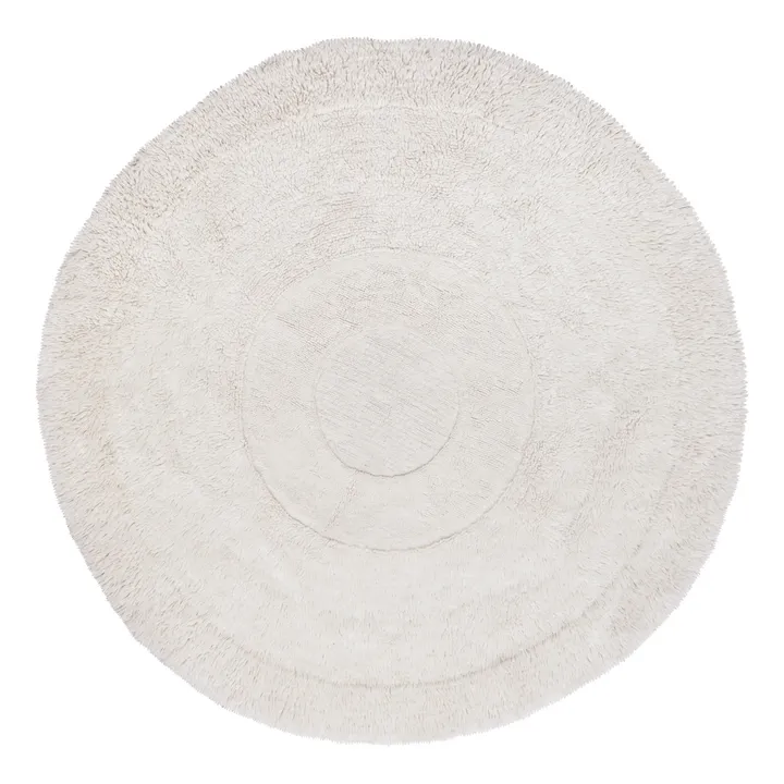 Arctic Circle Round Rug 250x250 cm | White- Product image n°0