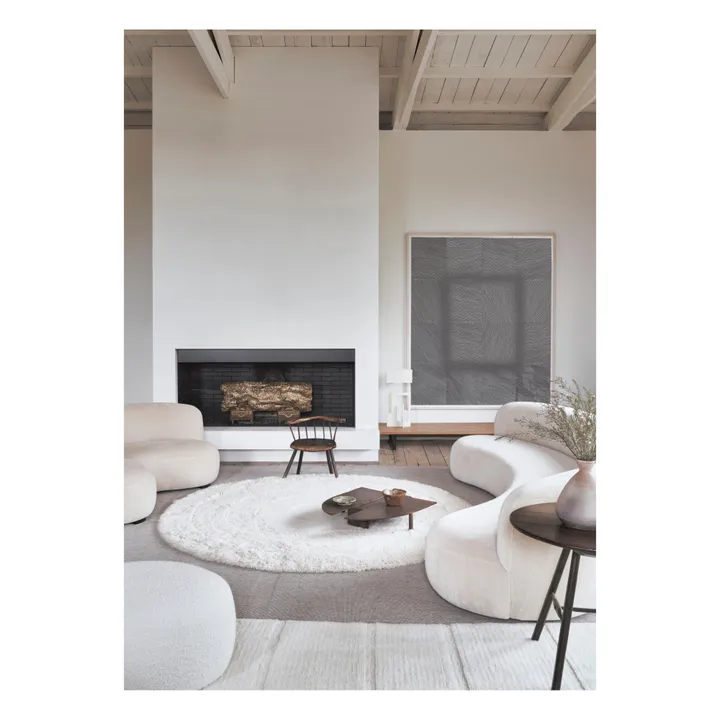 Arctic Circle Round Rug 250x250 cm | White- Product image n°1