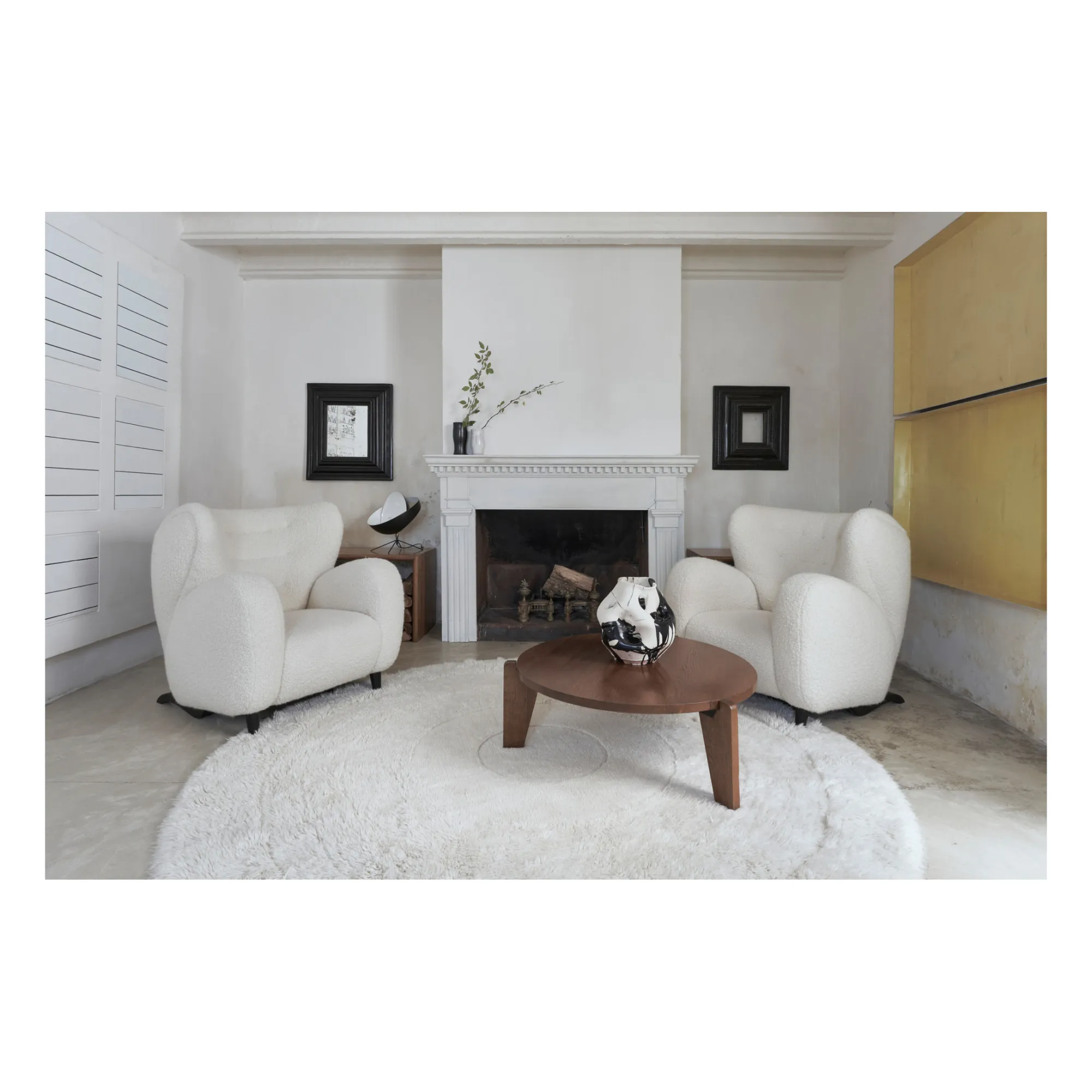 Tapis rond Arctic circle 250x250 cm | Blanc- Image produit n°5