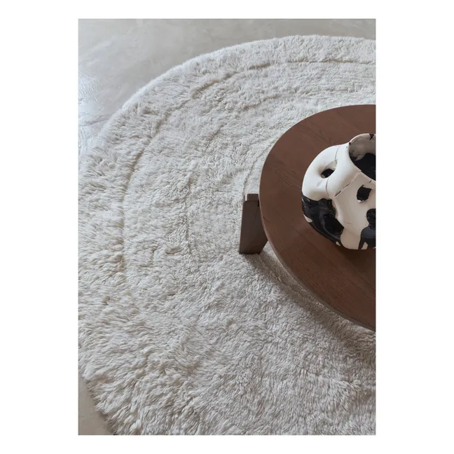 Arctic Circle Round Rug 250x250 cm | White