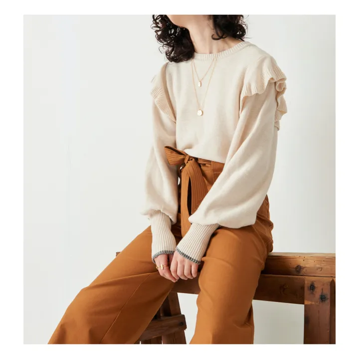 Pullover Luz Volants Wolle | Seidenfarben- Produktbild Nr. 1
