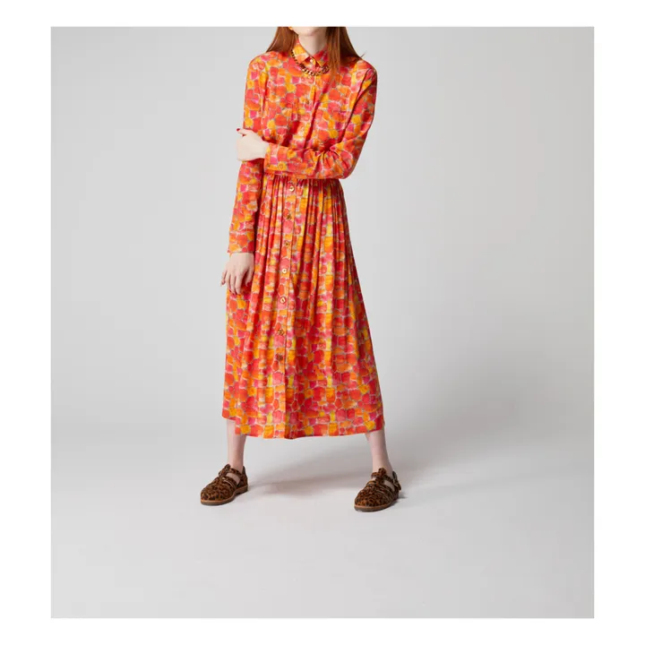 Orson Terrazo Print Skirt | Orange- Product image n°1