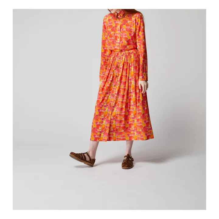 Orson Terrazo Print Skirt | Orange- Product image n°4