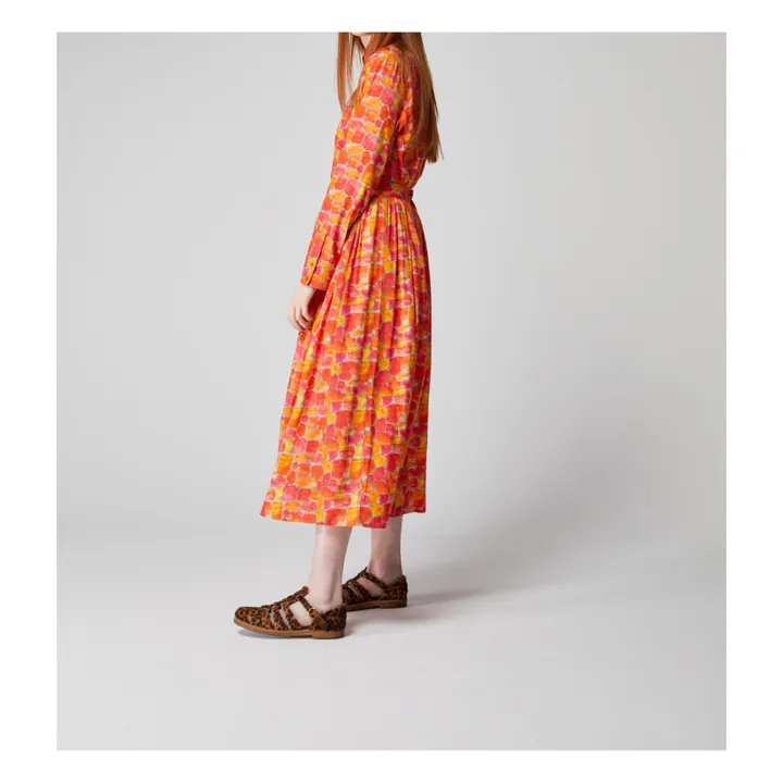 Orson Terrazo Print Skirt | Orange- Product image n°6